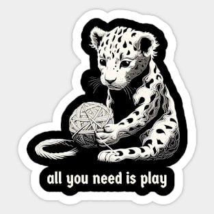 Baby Snow Leopard Large print Sticker